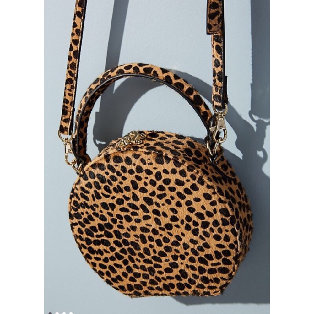 Anthropologie Circular Leopard Print Bag! Like New!